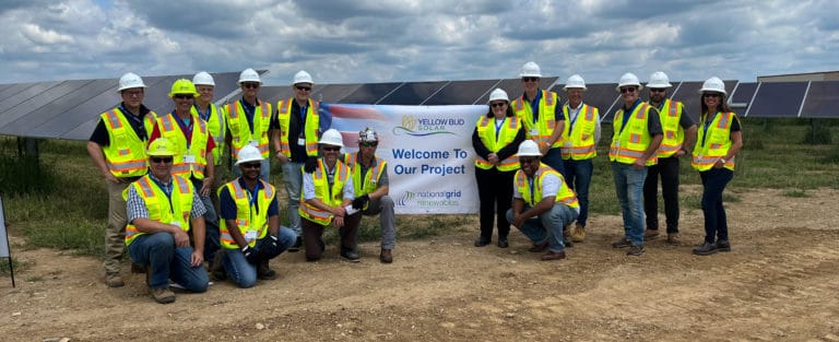 Workers at Yellowbud solar