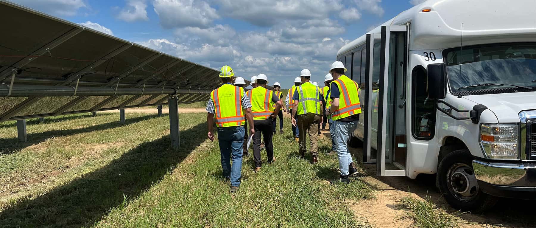 Workers at Ohio solar project