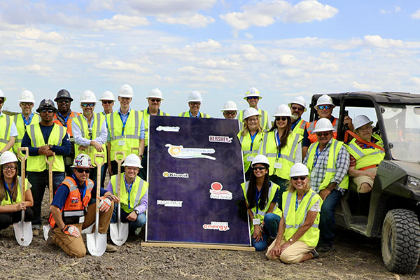 workers in hard hats and safety vests